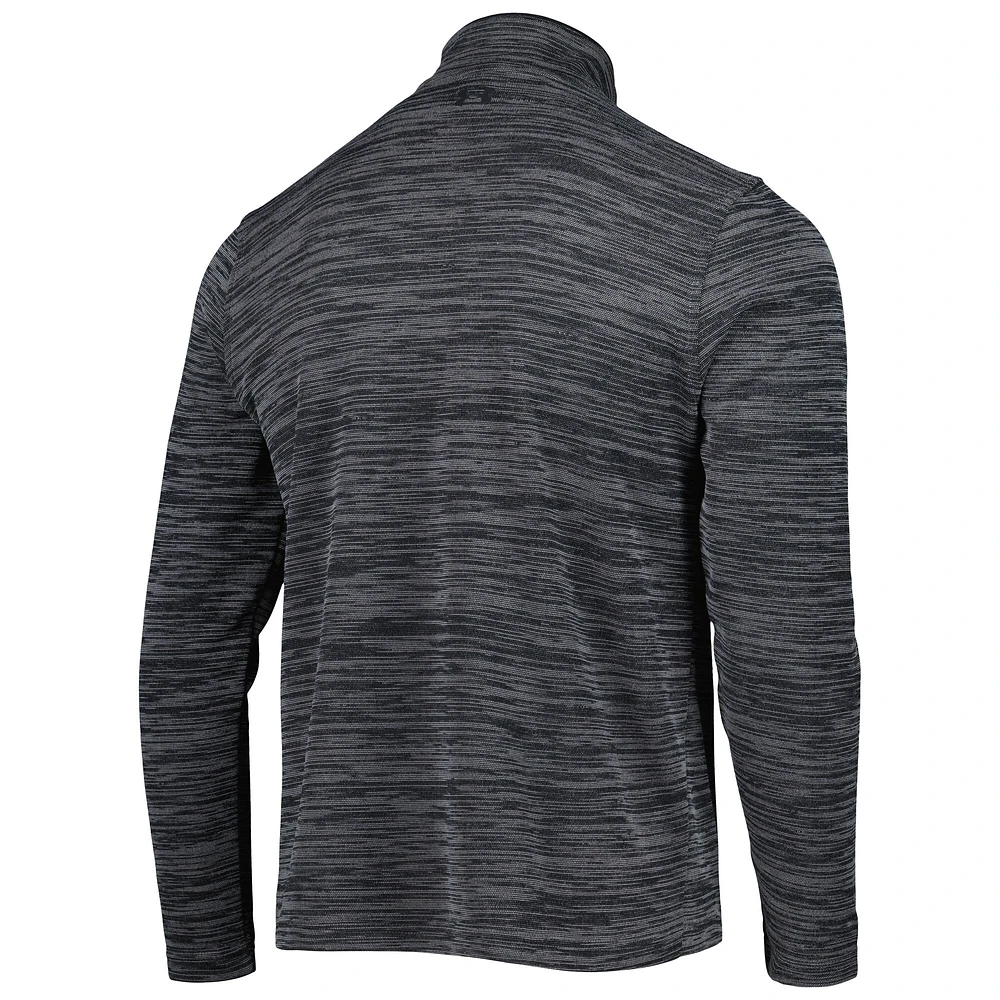 Men's Under Armour Black Utah Utes Tempo Fleece Quarter-Zip Jacket