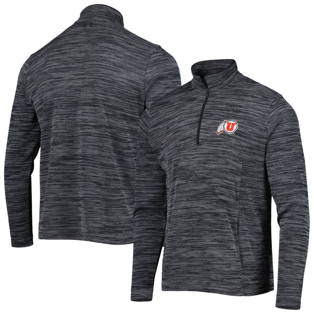 Under Armour Utah Utes Tempo Fleece Veste à quart de zip pour homme Noir