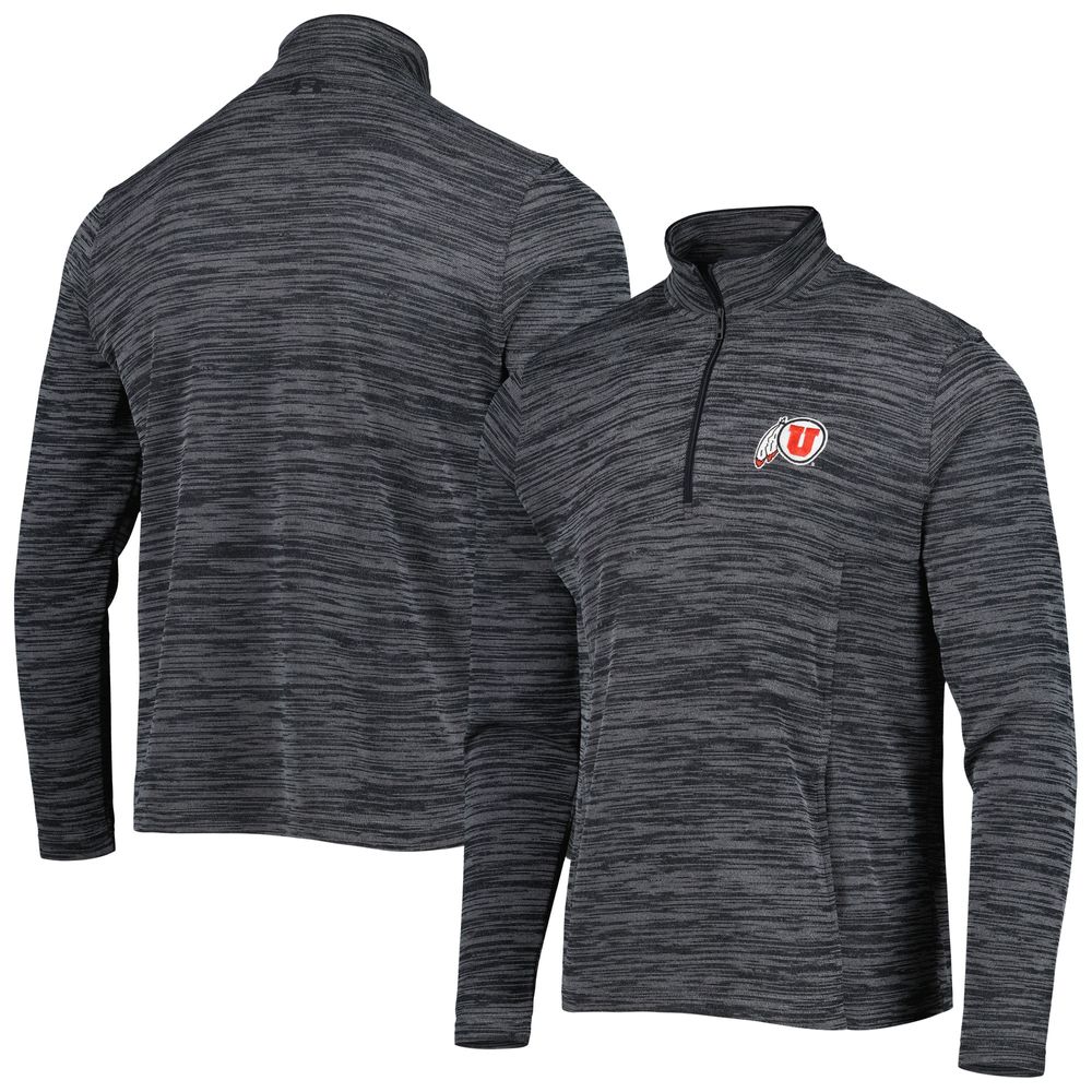 Men's Under Armour Black Utah Utes Tempo Fleece Quarter-Zip Jacket