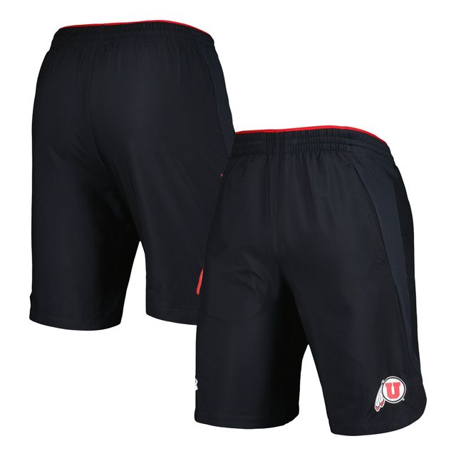 Short tissé Utah Utes Under Armour noir pour homme