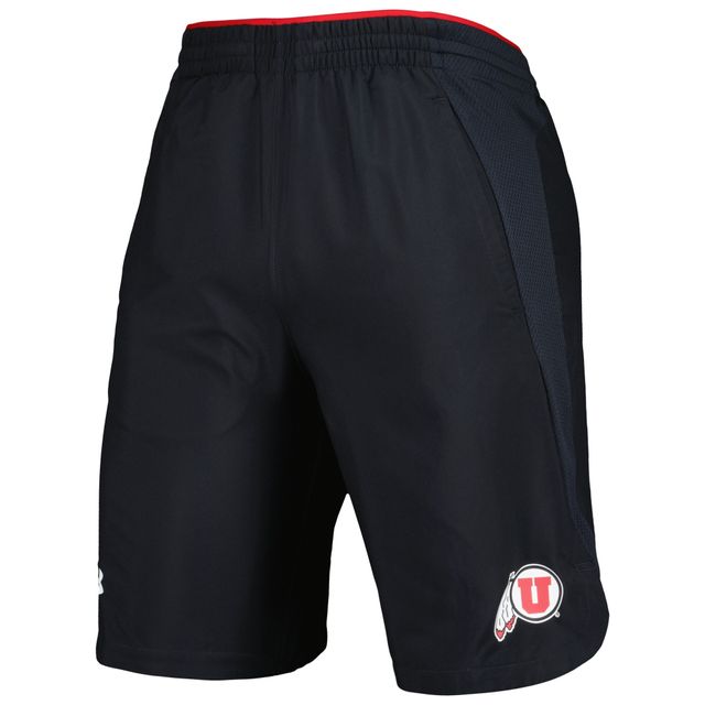 Short tissé Utah Utes Under Armour noir pour homme