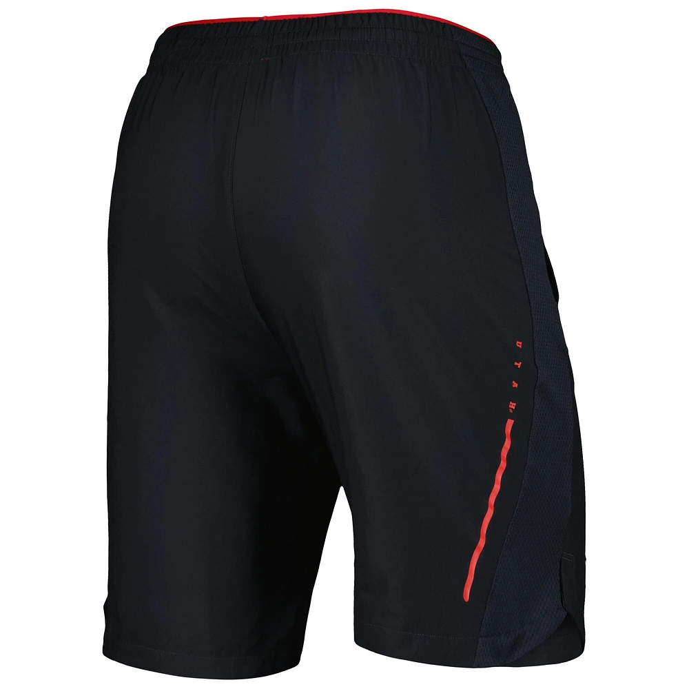 Men's Under Armour Black Utah Utes Woven Shorts