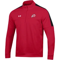 Men's Under Armour Red Utah Utes Midlayer Half-Zip Jacket