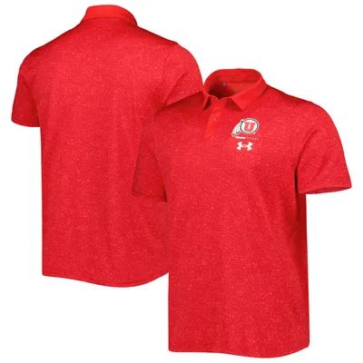 Utah Utes Under Armour Static Performance Polo - Red