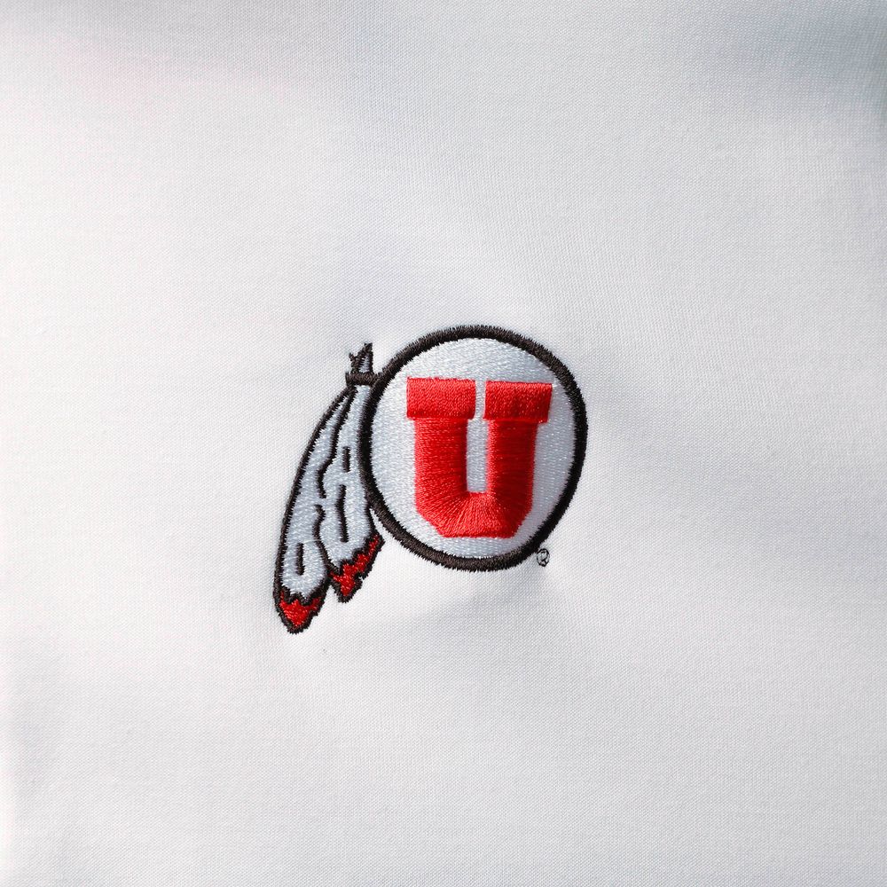 Men's Under Armour White/Heathered Gray Utah Utes Apollo Half-Zip Jacket