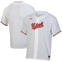 Maillot de baseball Under Armour Utah Utes Replica pour hommes, blanc