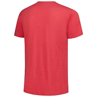 Unisex Charlie Hustle  Red Utah Utes Mountain Monogram Tri-Blend T-Shirt