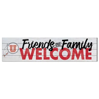 Utah Utes 10'' x 40'' Friends & Family Welcome Sign