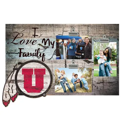 Utah Utes 11" x 19" I Love My Family Clip Photo Frame
