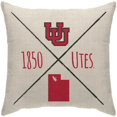 Utah Utes 18'' x 18'' Cross Arrow Decorative Throw Pillow