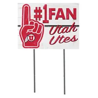 Utah Utes 18'' x 24'' #1 Fan Yard Sign