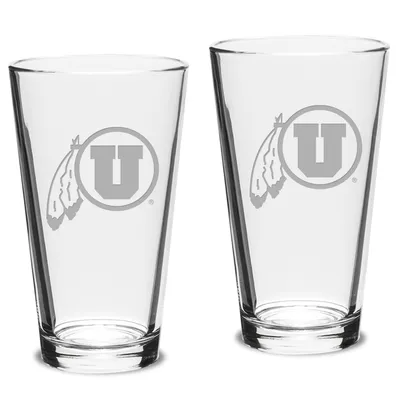 Utah Utes 2-Piece 16oz. Classic Pub Glass Set