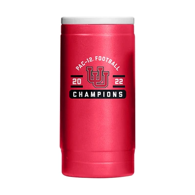 Utah Utes 2022 PAC-12 Football Conference Champions 12oz. Powder Coat Slim Can Cooler