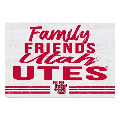 Utah Utes 24'' x 34'' Friends Family Wall Art