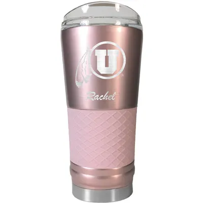 Utah Utes 24oz. Personalized Rose Gold Draft Tumbler