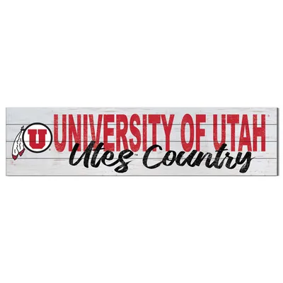 Utah Utes 40'' x 10'' Logo Sign