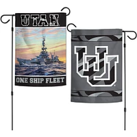 Drapeau de jardin recto-verso d'appréciation militaire WinCraft Utah Utes 12 "x 18"