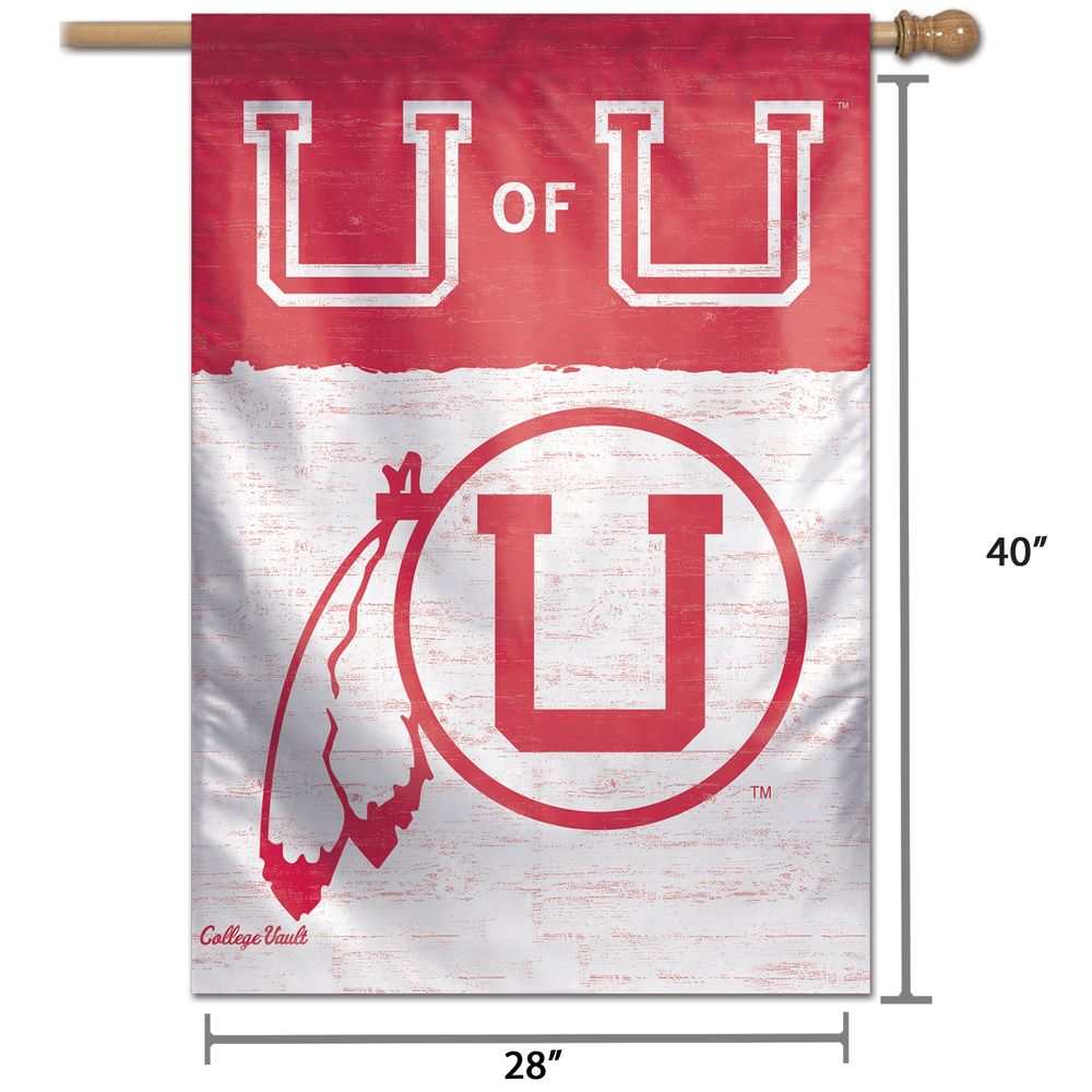 WinCraft Utah Utes 28" x 40" College Vault Single-Sided Vertical Banner