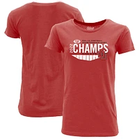 T-shirt pour femme Bleu 84 Rouge Utah Utes 2022 PAC-12 Football Conference Champions Locker Room