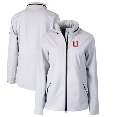 Utah Utes Cutter & Buck Women's Vault Vapor Water Repellent Stretch Full-Zip Rain Jacket