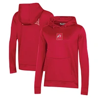 Women's Under Armour Red Utah Utes 2023 Sideline Performance Pullover Hoodie