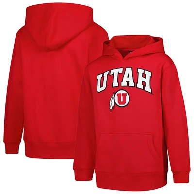 Sweat à capuche en polaire rouge pour jeunes Utah Utes