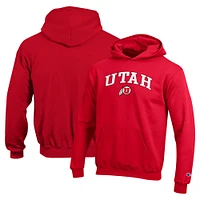 Youth Champion Red Utah Utes Campus Pullover Hoodie