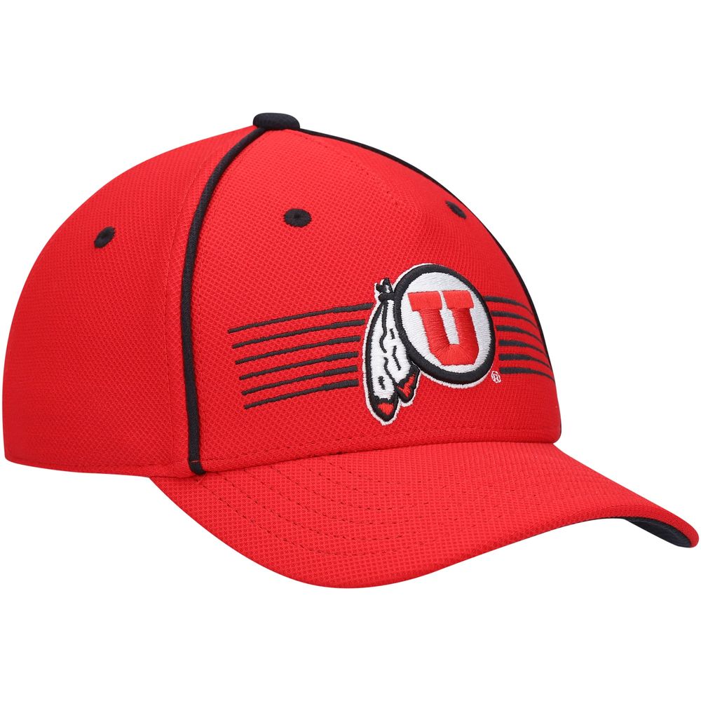 Youth Under Armour Red Utah Utes Blitzing Accent Performance Adjustable Hat