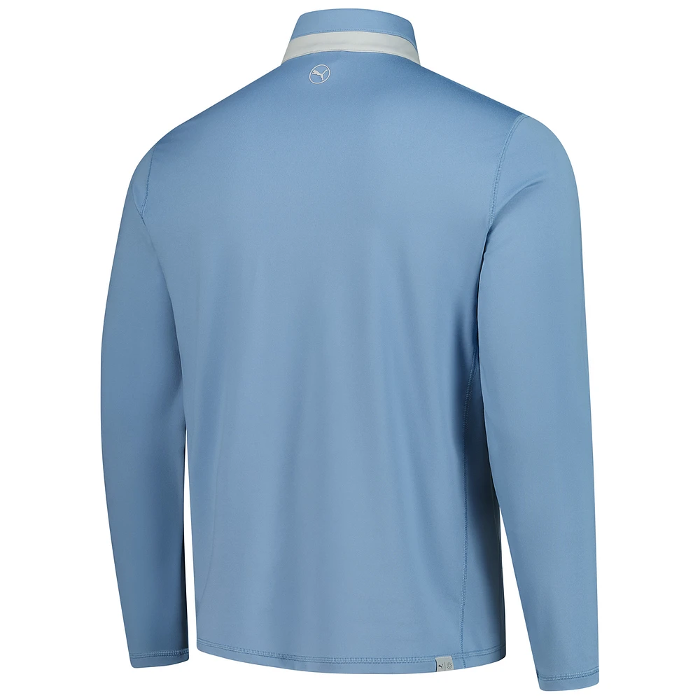 Haut de golf zippé quart tour Puma Valspar Championship Gamer bleu clair