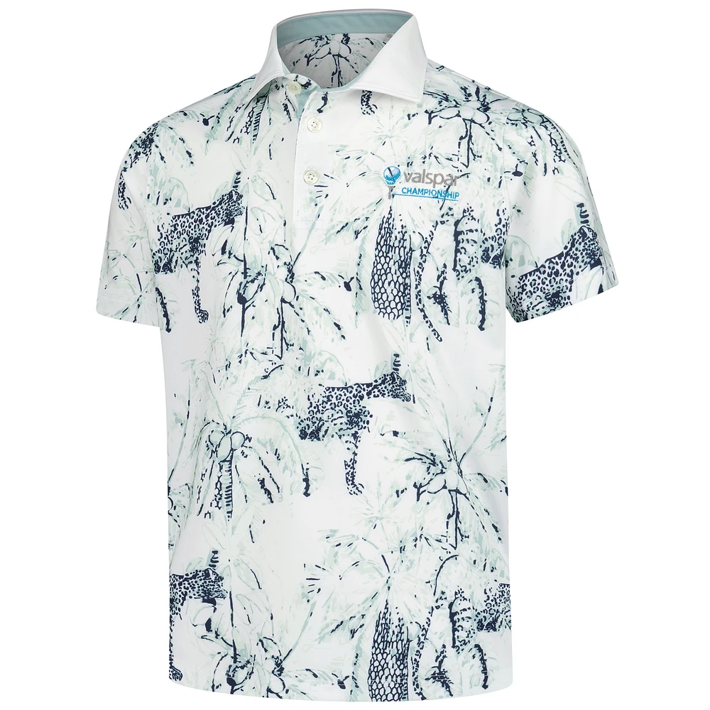 Boy's Youth Puma  White Valspar Championship Safari MATTR Polo