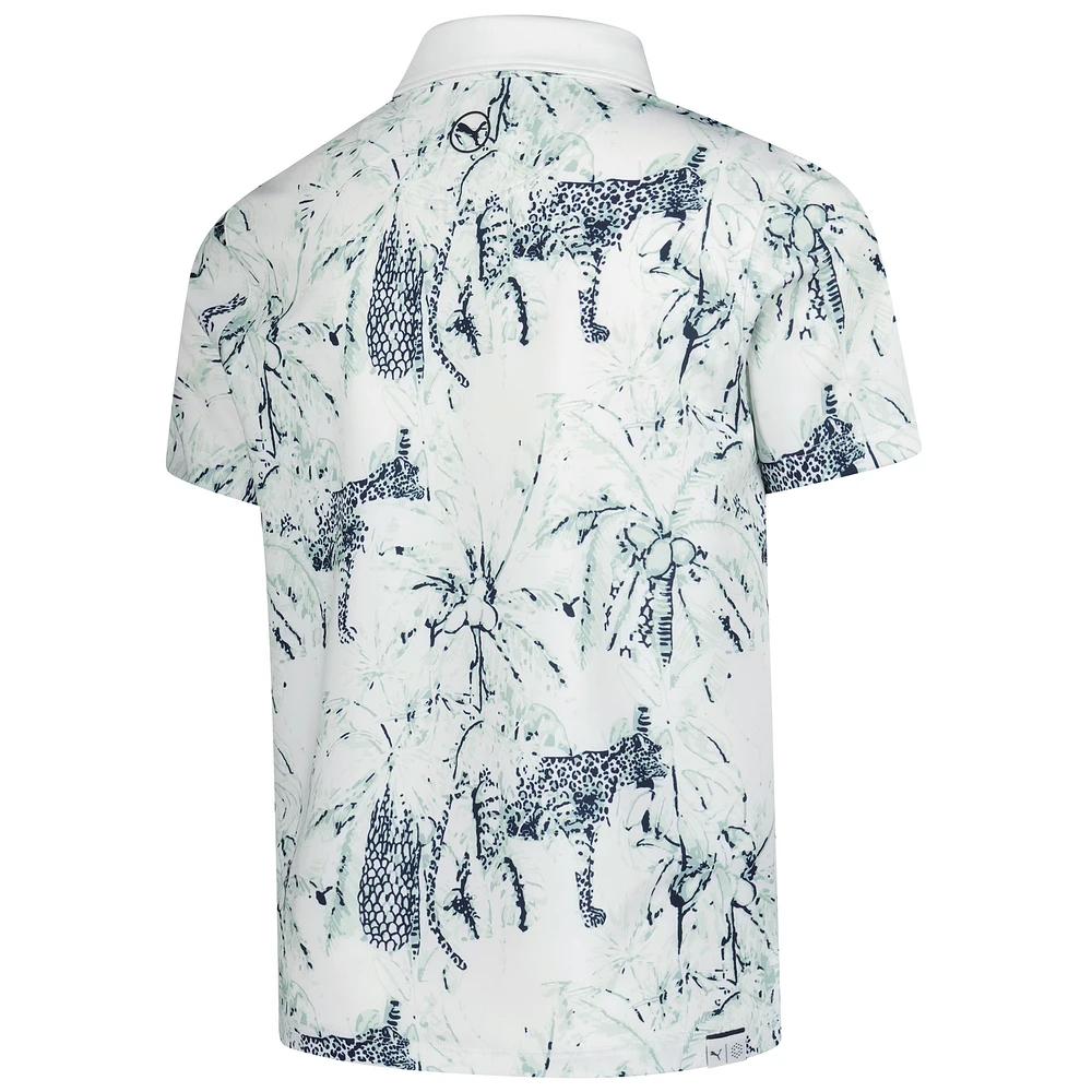 Boy's Youth Puma  White Valspar Championship Safari MATTR Polo