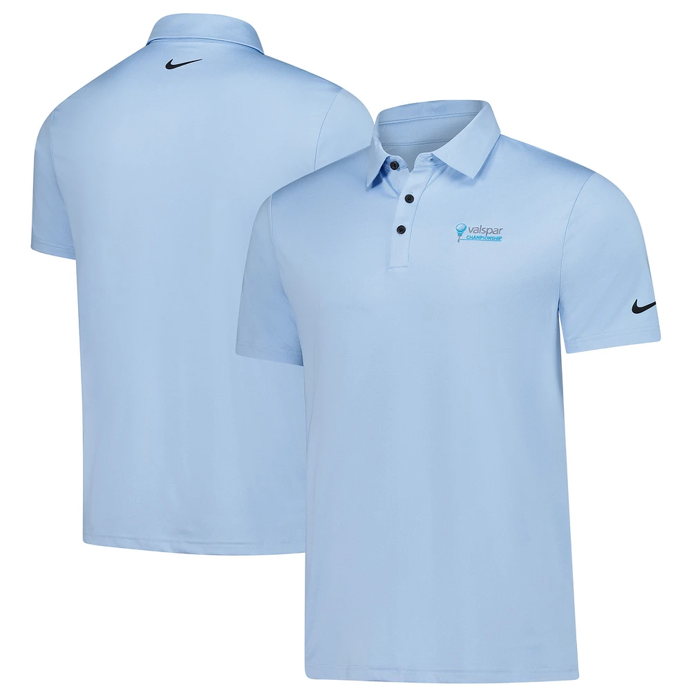 Polo Nike Valspar Championship Tour Heather Performance bleu clair pour homme