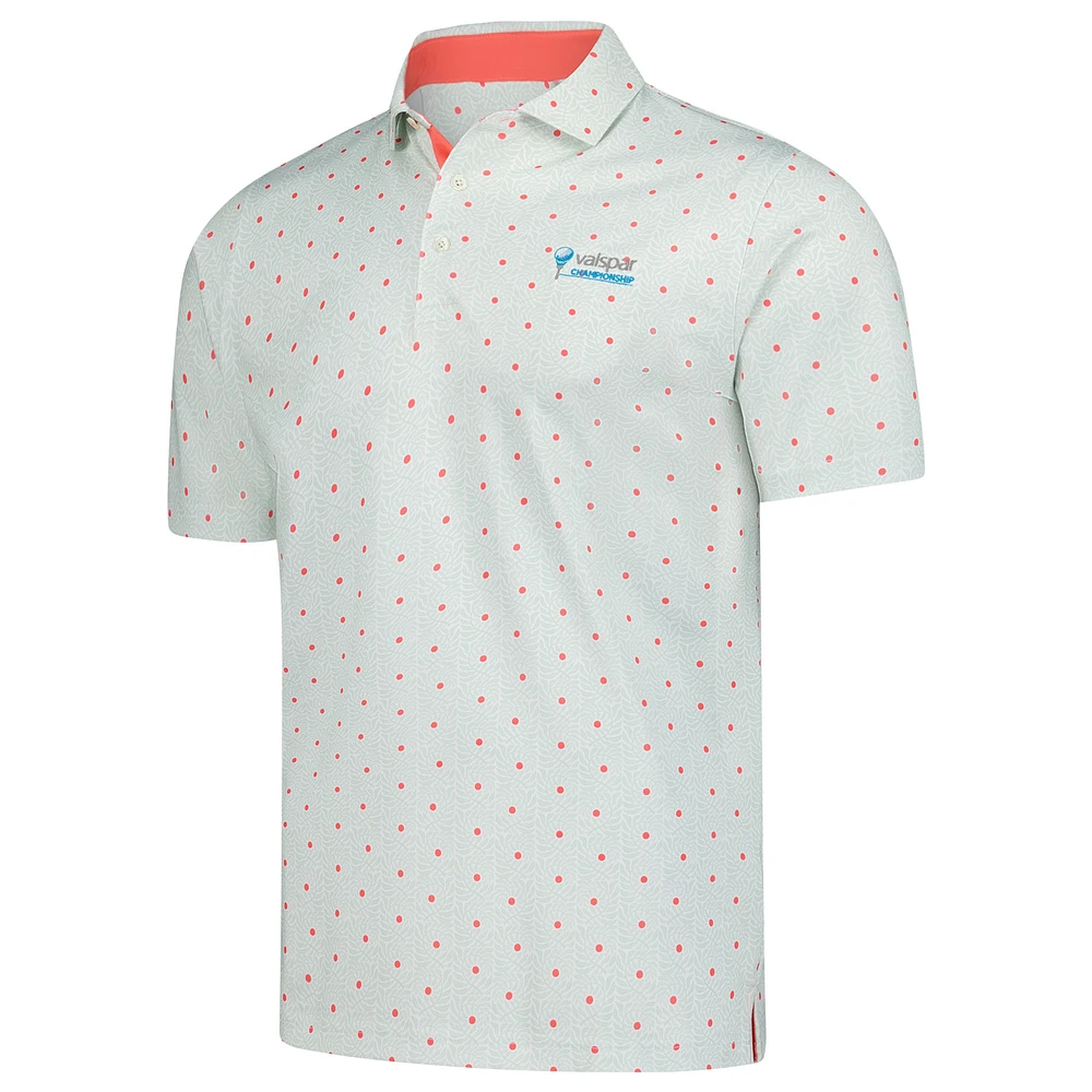 Men's Puma  Aqua Valspar Championship Pique Botanic Polo