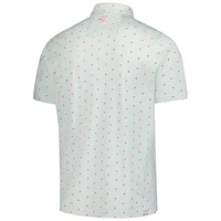 Men's Puma  Aqua Valspar Championship Pique Botanic Polo
