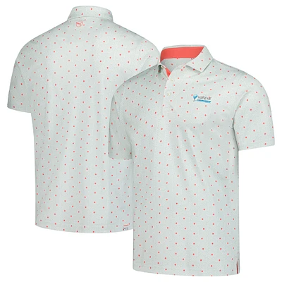 Men's Puma  Aqua Valspar Championship Pique Botanic Polo
