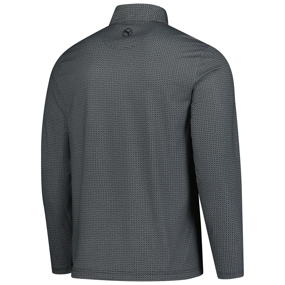 Men's Puma  Black Valspar Championship Pure 2.0 Tile Quarter-Zip Pullover