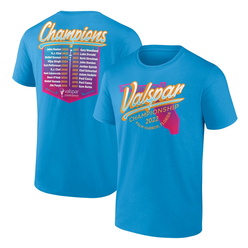 Men's Fanatics Blue 2022 Valspar Championship Champions T-Shirt