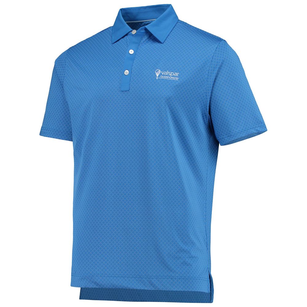 Men's FootJoy Blue Valspar Championship Diamond Dot Print Lisle Polo