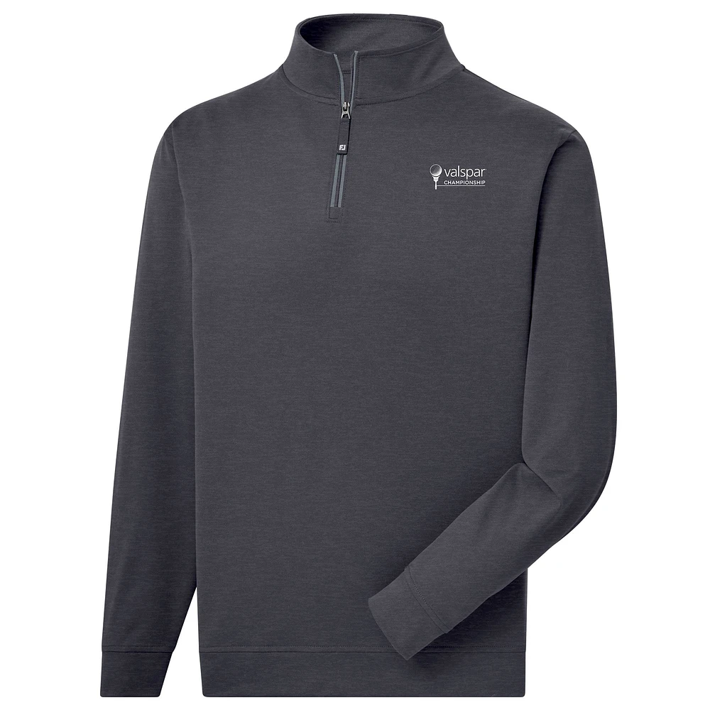 Men's FootJoy Heather Charcoal Valspar Championship Approach Quarter-Zip Pullover Top