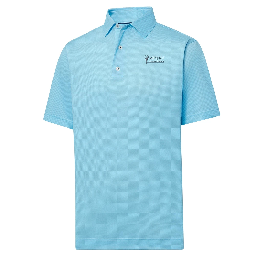 Polo FootJoy Valspar Championship Dot Geo Print bleu clair pour hommes