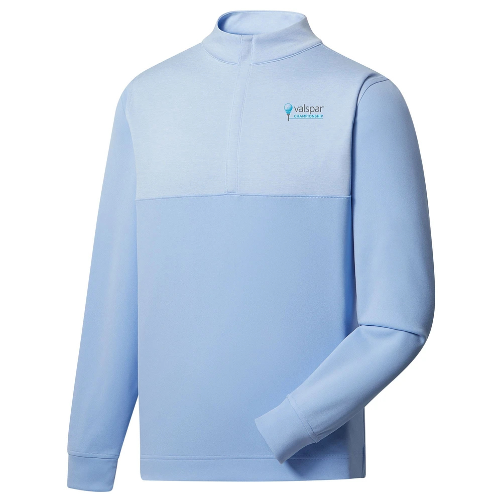 Sweat-shirt à demi-zip FootJoy Valspar Championship Heather Yoke bleu clair pour hommes