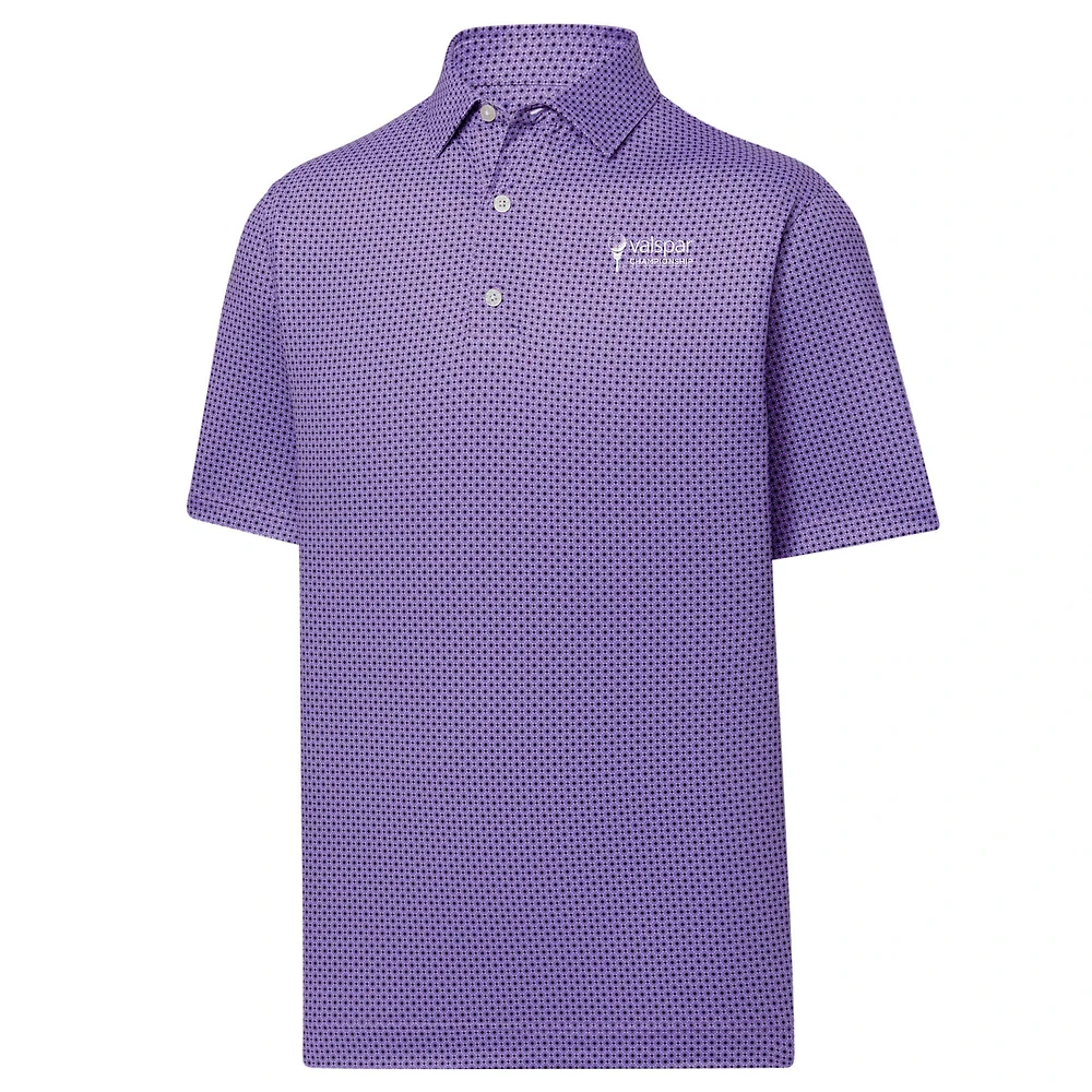 Polo FootJoy Violet Valspar Championship Dot Geo Print pour hommes