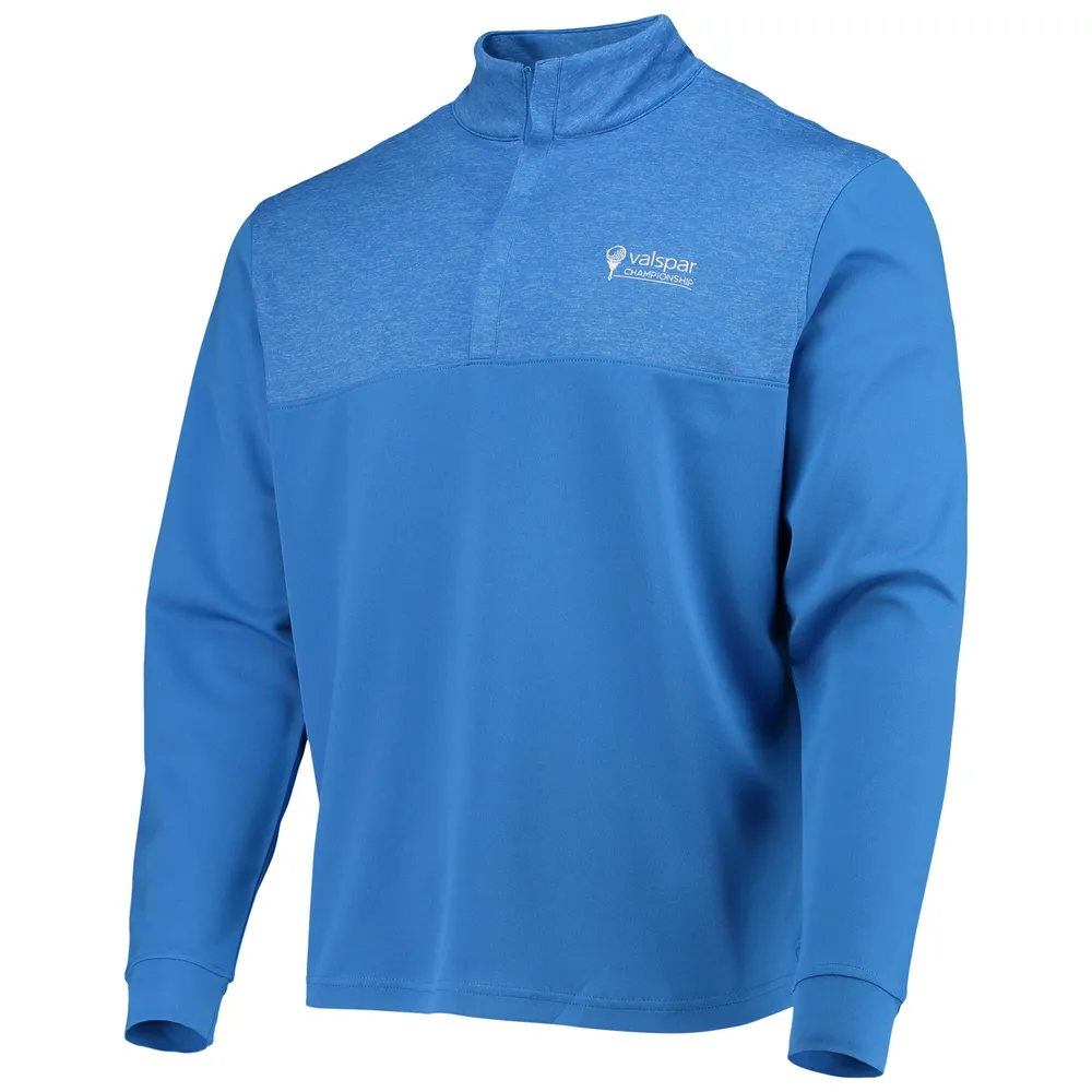 FOJ PGATVC ROYAL 2022 VALSPAR HEATHER YOKE 1/2 ZIP PULL STRMEN