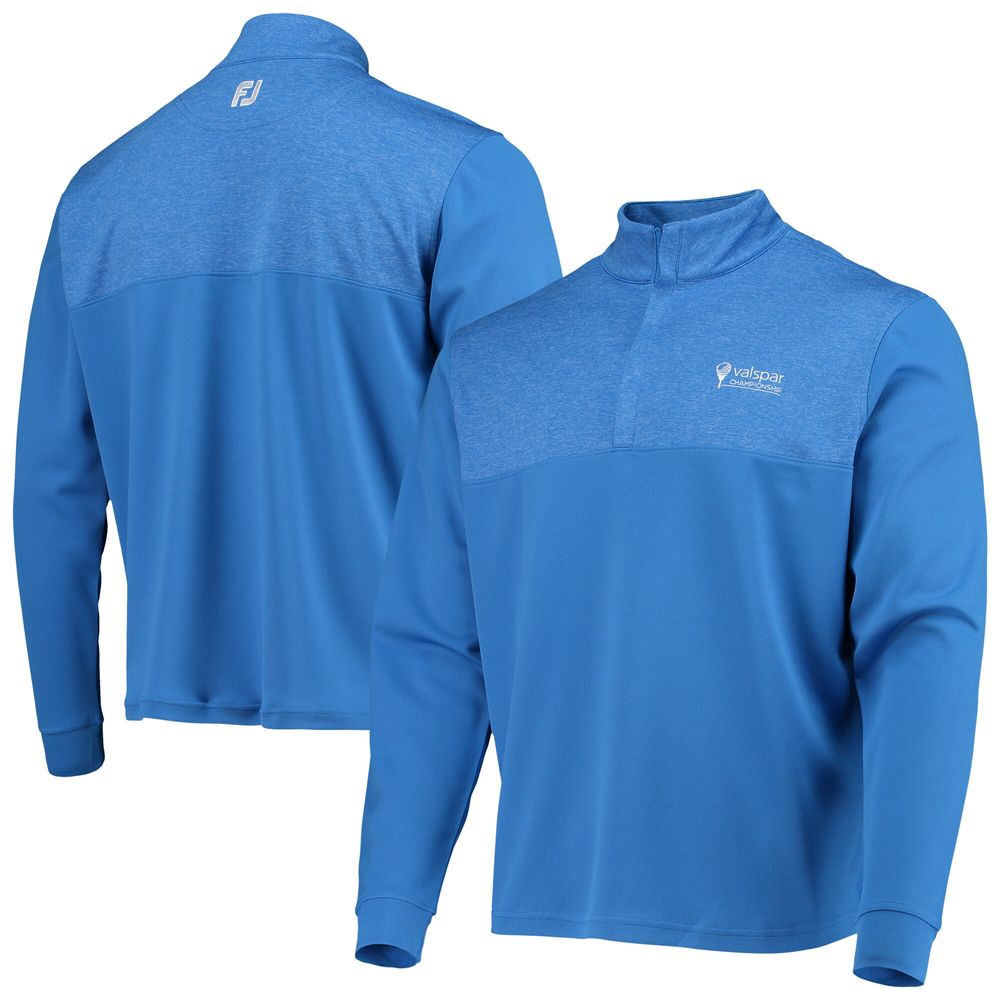 Men's FootJoy Royal 2022 Valspar Championship Heather Yoke Half-Zip Pullover Sweatshirt