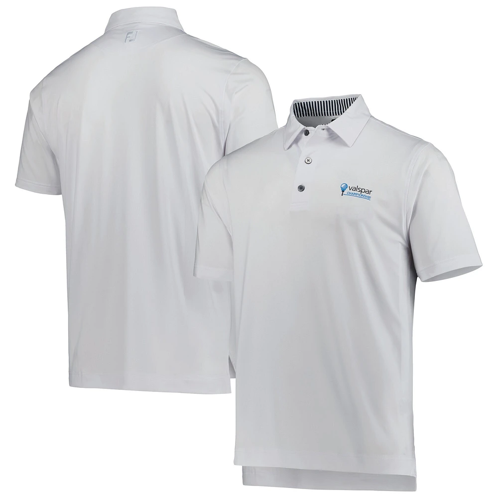 Polo blanc pour homme FootJoy Valspar Championship Lisle Solid