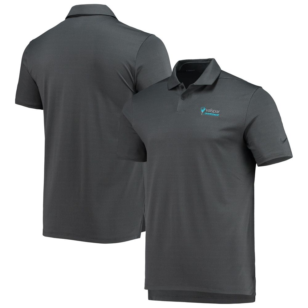 Men's Nike Charcoal Valspar Championship Vapor Jacquard Performance Polo