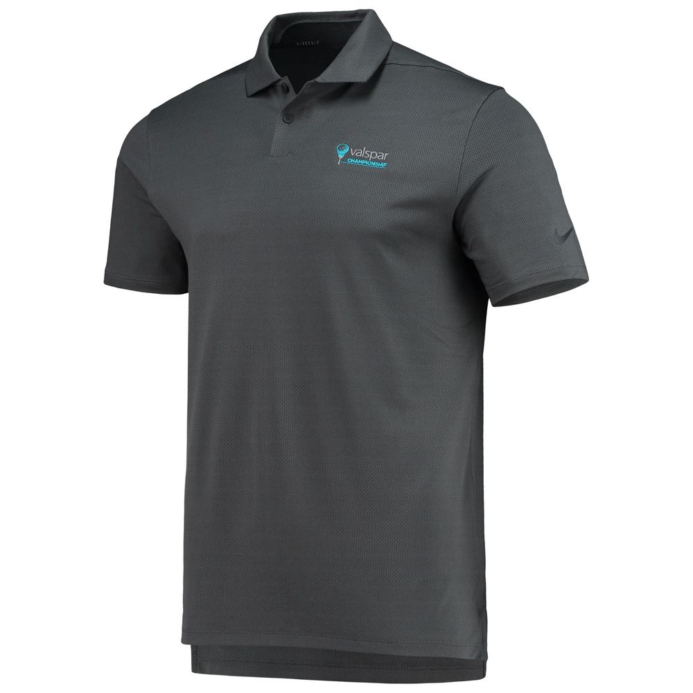 Men's Nike Charcoal Valspar Championship Vapor Jacquard Performance Polo