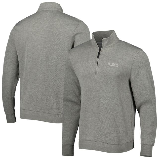 Haut à demi-glissière Nike Heather Grey Valspar Championship Player Performance pour homme