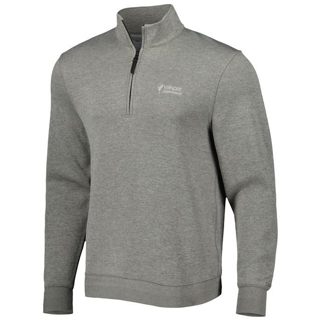 Haut à demi-glissière Nike Heather Grey Valspar Championship Player Performance pour homme