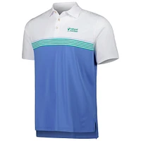 Men's Peter Millar White/Light Blue Valspar Championship Harris Performance Jersey Polo